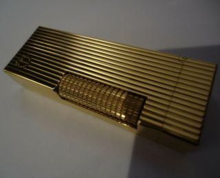 Dunhill Rollagas Lighter - Vertical Lines - Gold Plated - Briquet/Feuerzeug 3