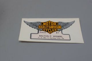 Antique Motorcycle Harley Flathead Knucklehead Ul Ulh Jd Vl Oil Tank Decal