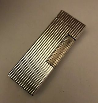 Dunhill Silver ‘reeded’ Rollagas Lighter - Fully Overhauled