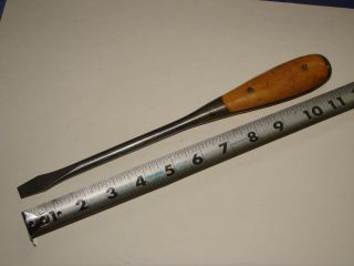 Vintage Irwin Perfect Handle Screwdriver 3/8 " Wide Tip 11 - 1/4 " Long Made In Usa.
