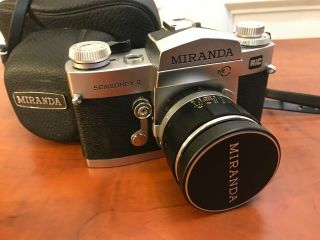 Vintag Miranda Sensorex Ii Camera 35mm Film Slr W/auto Miranda 50mm 1:1.  8 Lens