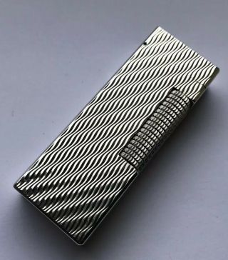 Dunhill Silver ‘cascading’ Rollagas Lighter - Fully Overhauled &