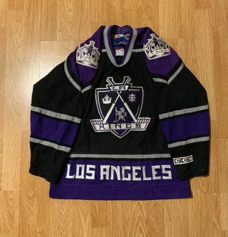 Vintage Ccm Los Angeles Kings Hockey Jersey Size Youth L/xl