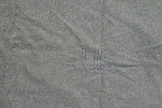 VTG Antique U.  S.  Military Blanket Army Brown Green Wool 2