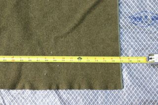 VTG Antique U.  S.  Military Blanket Army Brown Green Wool 3