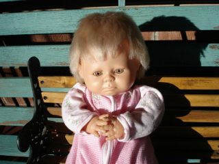 Sad,  Pouty 18 " Vintage Berjusa (berenguer) Cloth/vinyl Doll Is Looking For Hugs