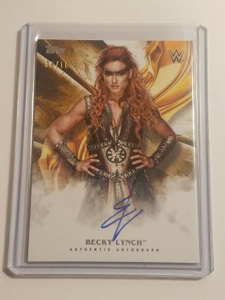 2019 Topps Wwe Undisputed Becky Lynch Gold Auto 9/10