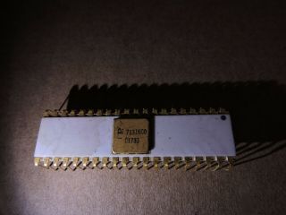 Vintage Rare 1971 C1733 Early Ami Logo White Ceramic Cpu Chip Processor