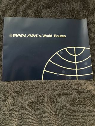 Vintage 1972 Pan Am American World Airways Aviation Route Maps Book