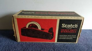 Nos Vintage Scotch Heavy Duty Tape Dispenser Box C - 23 Gold A7