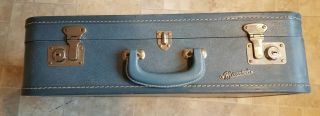 Vintage Monarch Blue Suitcase Luggage - Hardcase Great Prop