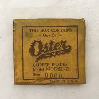 Vintage Oster Model B Hair Clipper Blade Size Oooo Barber 