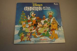 Vintage Walt Disney Christmas Alltime Favorites 33 1/3 Rpm Record Album