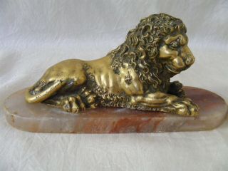 Antique Regency Grand Tour Gilt Bronze Lion C1820