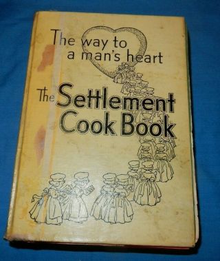 Vintage 1945 The Settlement Cook Book Hc Cookies,  Candies,  Canning Preserving