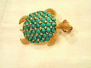 Sweet Vintage Hattie Carnegie Sea Turtle Brooch