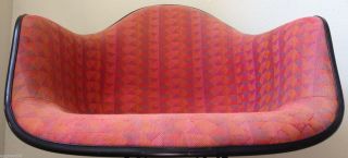 Eames Alexander Girard Vintage Herman Miller Chair Pink Orange Diamond Fabric