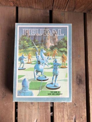 Vtg 1976 Feudal Game Of Siege & Conquest 3m Bookshelf Board Game Strategy Euc