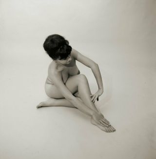Vintage Pinup Negative 1950s Sexy Brunette Studio Pose (nudes)