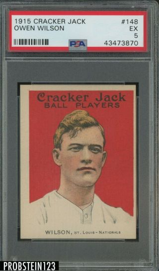 1915 Cracker Jack 148 Owen Wilson S.  Louis Psa 5 Ex