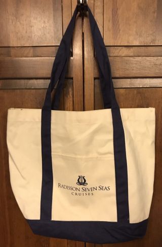 Radisson Seven Seas Cruises Cruise Line Cotton Canvas Shopping Tote Beach Bag