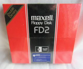 Maxell FD2 - XD - 8 Inch Double Sided Floppy Disk - 10 disc box - NIB 2