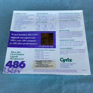 Cyrix 386 to 486 Upgrade Microprocessor CPU 20MHz Clock - Doubled DX 2