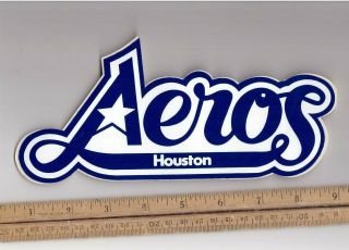 & 1976 - 77 Houston Aeros Wha Large Logo Decal Sticker Rare