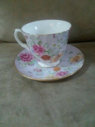 Vintage Duchess Pink Flowers Bone China Tea Cup & Saucer Set England