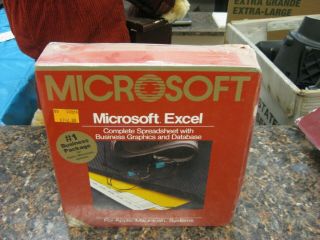 Microsoft Excel For Apple Macintosh Vintage Software 800k 1985 Nos