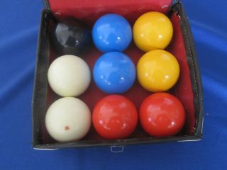 Vintage Aramith Pool Balls With Case Made In Belgium Billiard Pool Snooker ???