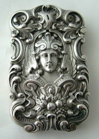 Antique American Sterling Silver Art Nouveau Match Safe/vesta C1900 Posting