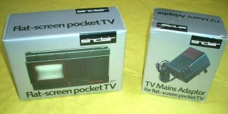 Sinclair Ftv1 Pocket Television & Psu Boxed C1986
