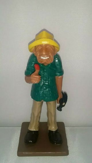 Vintage Mr.  Magoo Hard Plastic Toy Figure Doll Hit His Thumb With A Hammer 1980
