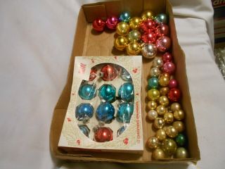 54 Vintage Glass Shiny Brite Christmas Tree Ornaments 2 Sizes 1 " To 2 "
