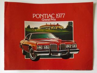 Vtg 1977 Pontiac Grand Prix Car Promotional Brochure Booklet W/ Exterior Colors