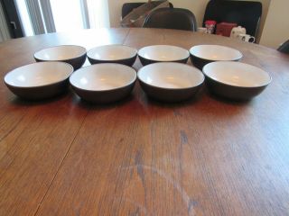 Heath Ceramics 6.  5 " Soup Bowls Brown Set Of 8 Vintage