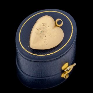 Antique Vintage Victorian 14k Yellow Gold Memento Mori Mourning Locket Pendant