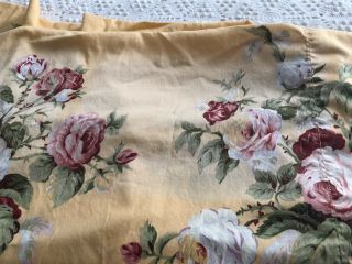 Pair Vintage Ralph Lauren Kathleen Yellow Floral Pillowcases King Size
