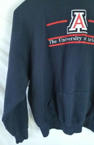 Vintage Arizona University Men ' s Hoodie Sweatshirt Blue Size 2XL 2