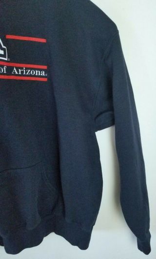 Vintage Arizona University Men ' s Hoodie Sweatshirt Blue Size 2XL 3