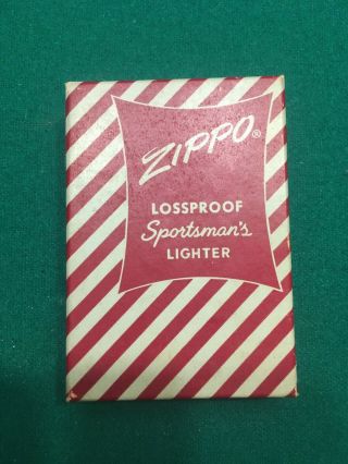 Rare Vintage Zippo Lighter With Humble Advertising Box