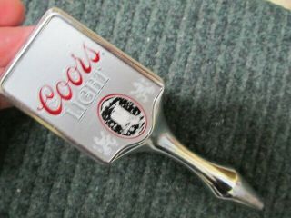 Vintage Chrome Plastic Coors Light Beer Tap Handle Pull Knob 8 " Man Cave / Bar