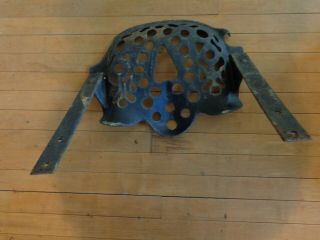 Vintage Farm Equipment Implement Tractor Seat Cast Iron with Mounting Brackets 2