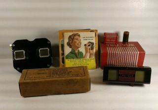 Vintage Sawyers View Master Viewer With Reels & Tru - Vue Graflex Oil