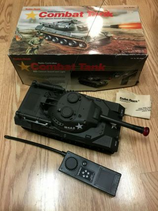 Vtg 1989 Radio Shack Combat Tank Rc Cannon Sound,  Lights Instructions