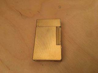 Very Rare Vintage St Dupont Lighter Gold Plated Ligne 2 Made In France