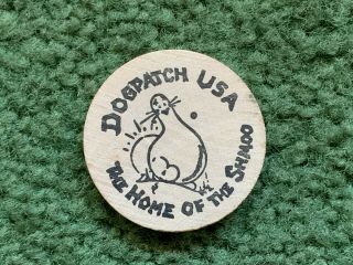 VINTAGE DOGPATCH USA HOME OF THE SHMOO AMUSEMENT PARK WOODEN COIN TOKEN 2
