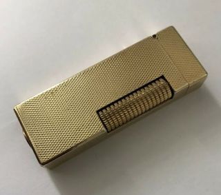 Dunhill Gold Plated Barley Rollagas Lighter - Fully Overhauled