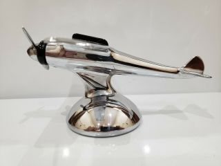 Vintage Chrome Hamilton Airplane Table Lighter